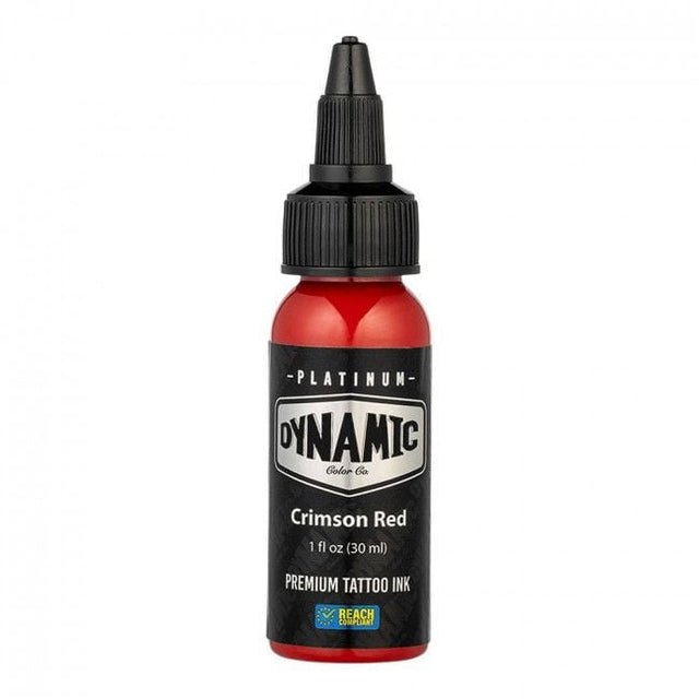 Dynamic Platinum Tattoo Ink - Crimson Red (30 ml) - Reach-konform