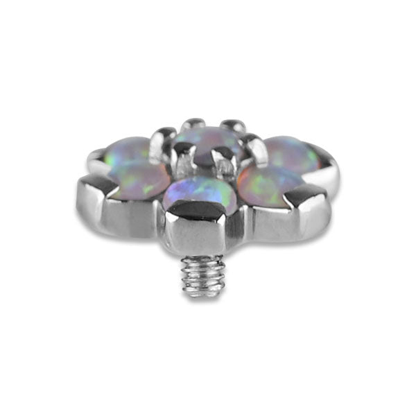 STEEL 316 SYNTHETIC OPAL FLOWER ATTACHMENT