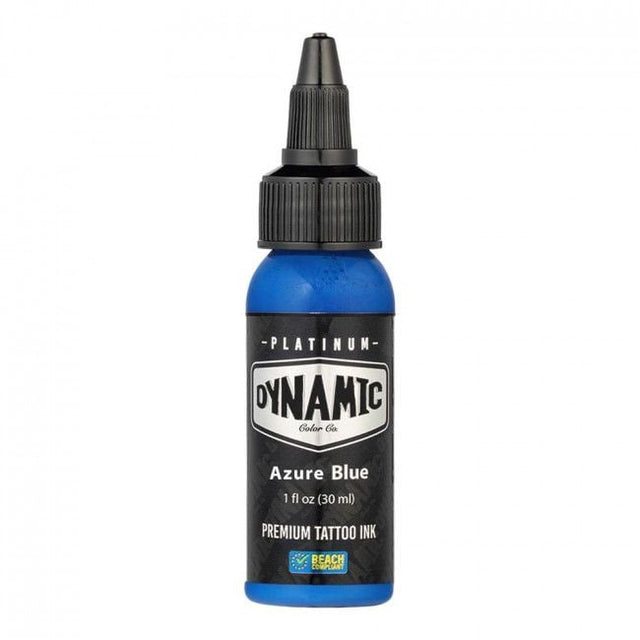 Dynamic Platinum Tattoo Ink - Azure Blue (30 ml) - Reach-konform