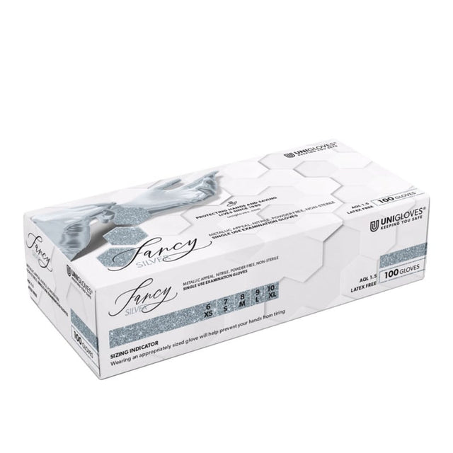 Unigloves Fancy Silver Nitrilhandschuhe 100 St.