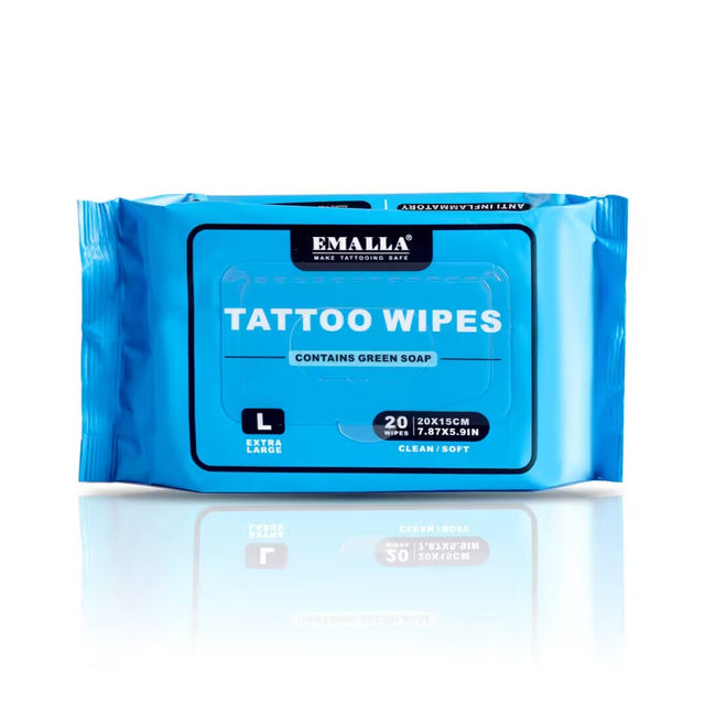 Emalla Tattoo Green Soap Wipes (20 x 15 cm) 20 St.