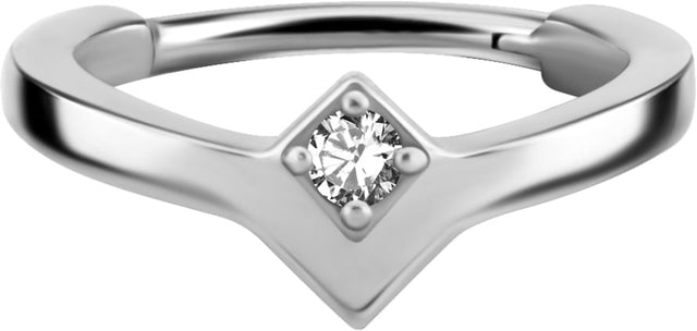 SS 316 HINGED CLICKER 1,2x12mm PREMIUM ZIRCONIA - WH - mod.27
