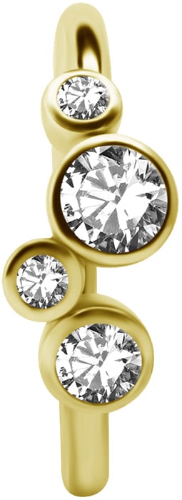 GD 316 HINGED RING SET W. ZIRCONIA 1,2x12mm WH