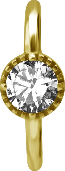 GD 316 HINGED RING SET W. ZIRCONIA 1,2x12mm WH