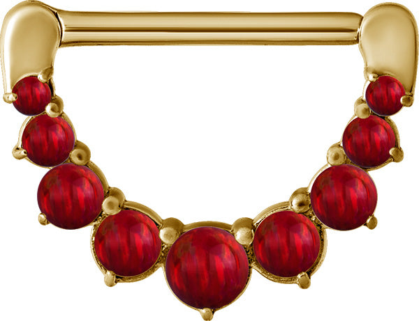 GD 316 JEWELLED NIPPLE CLICKER W/OPALS
