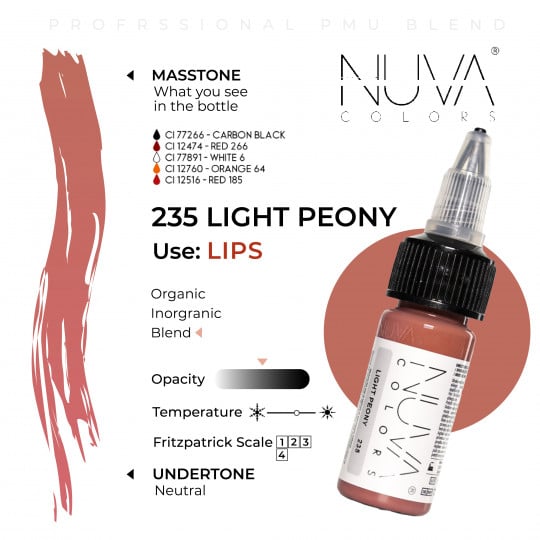 Nuva Colors PMU Pigment - 235 Light Peony (15 ml)