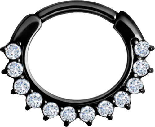 BK 316 JEWELLED CURVED BAR SEPTUM CLICKERS mod. 13