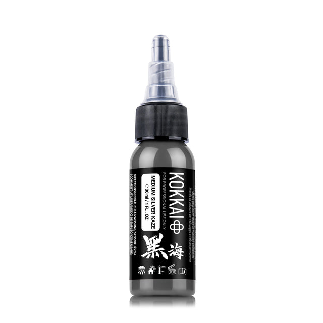 Kokkai Ink Tattoofarbe REACH - Medium Silver Kaze (30 ml)