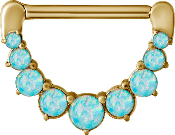 GD 316 JEWELLED NIPPLE CLICKER W/OPALS