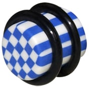 CHEQUERED FIMO PLUGS