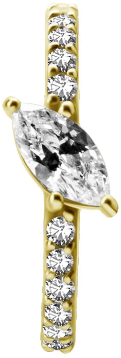 GD 316 HINGED RING SET W. MARQUISE ZIRCONIA 1,2x12mm WH