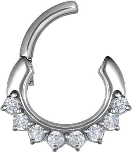 SS 316 JEWELLED CURVED BAR SEPTUM CLICKERS mod. 13