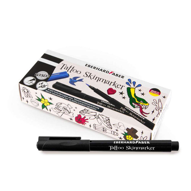 Eberhard Faber Tattoo Skinmarker - Packung mit 10 St. - Schwarz