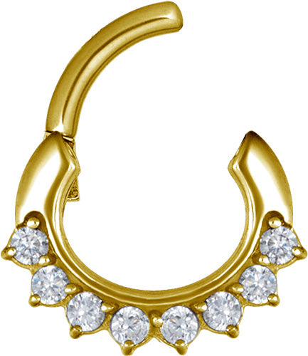 GD 316 JEWELLED CURVED BAR SEPTUM CLICKERS mod. 13