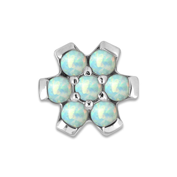 STEEL 316 SYNTHETIC OPAL FLOWER ATTACHMENT