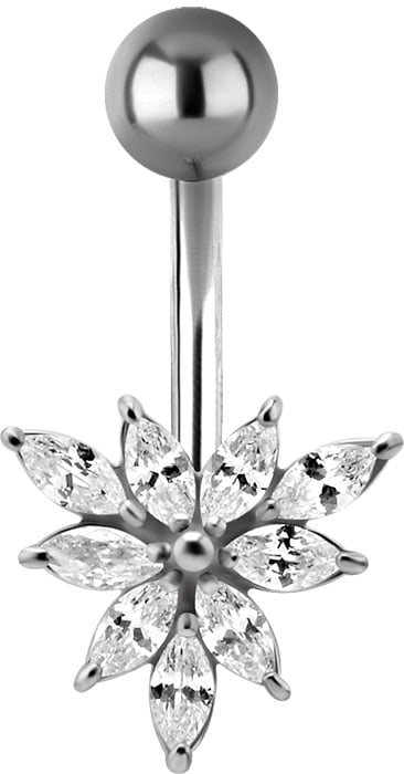 SS 316 JEWEL BANANA 1,6x10mm MARQUISE CLUSTER - WH