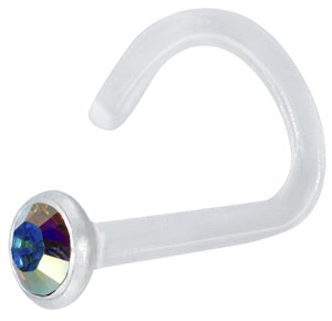 BIOPLAST JEWEL NOSE STUD 1,2mm