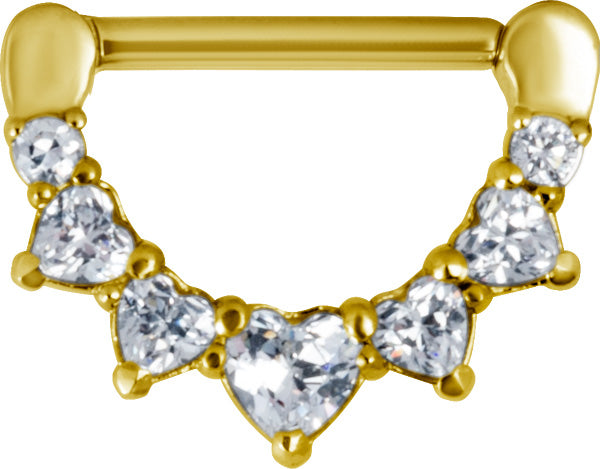 GD 316 JEWELLED NIPPLE CLICKER WH