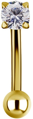 GD TT int EYEBROW BANANA stone 2,5mm WH