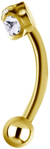 GD TT int EYEBROW BANANA stone 2,5mm WH