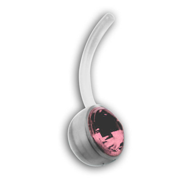 BIOFLEX CLEAR JEWELLED NAVEL BARBELLS