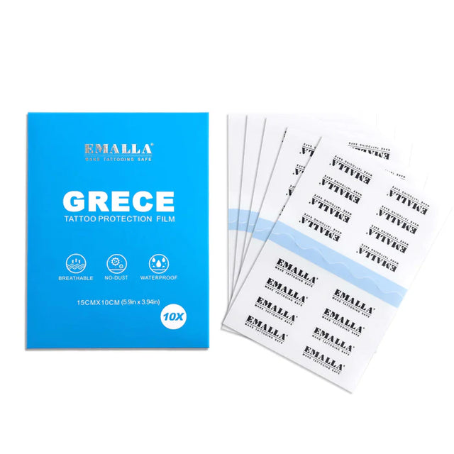 Emalla Grece Protection Film Matt - Tattoo Schutzfolie (15 cm x 10 m) 10 St.