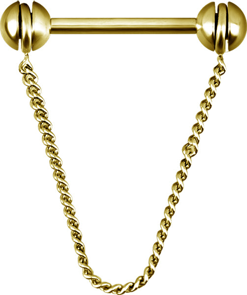 GD 316 NIPPLE CHAIN BARBELL MOD. A - 1,6x14mm balls 5mm