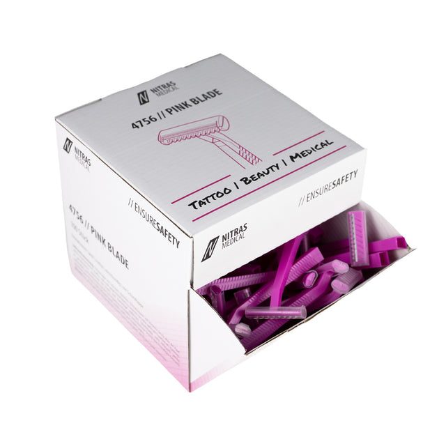 Einwegrasierer, rosa, 100 Stück