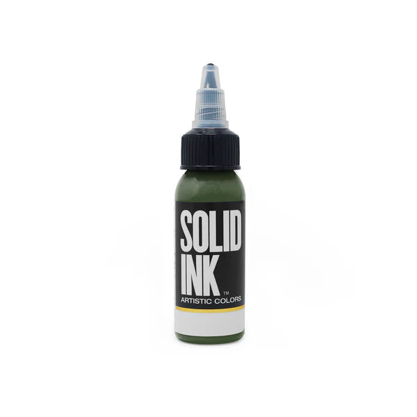 Solid Ink Künstlerfarbe - Olive (30 ml) - NICHT FÜR MENSCHLICHE HAUT