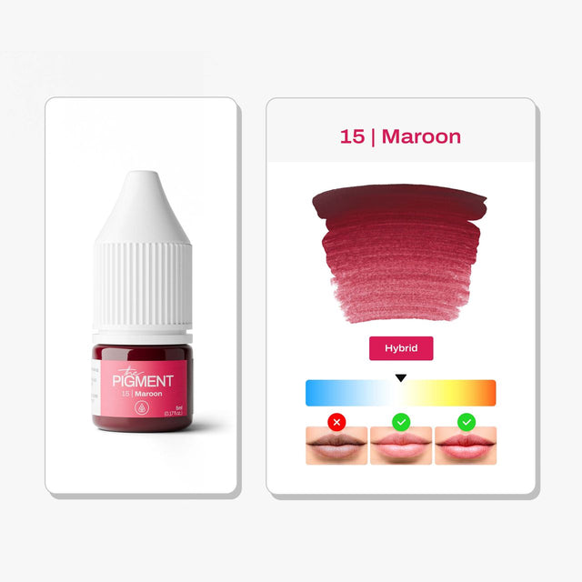 Lips PMU Pigment - 15 Maroon - 5ml