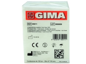 Non-Woven Gauze Swabs Non-Sterile 4-Ply (7.5 × 7.5 cm) 100 pcs