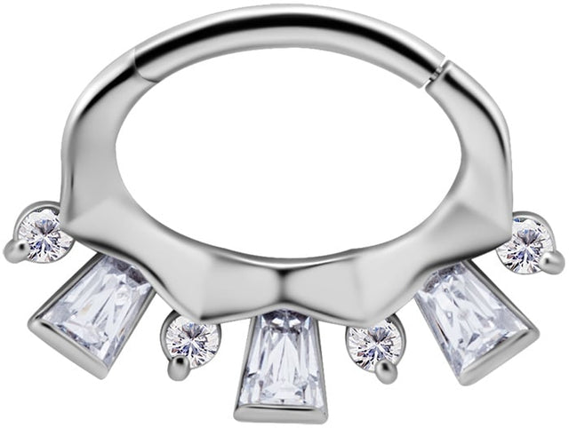 SS 316 HINGED SEPTUM/DAITH CLICKER 1,2x6mm WH mod. 11
