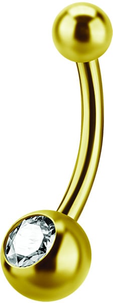 GD 316 6mm JEWEL NAVEL BARBELLS