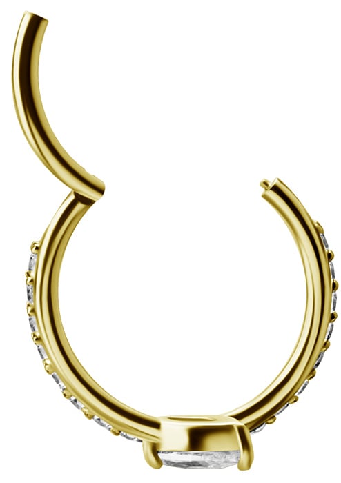 GD 316 HINGED RING SET W. MARQUISE ZIRCONIA 1,2x12mm WH