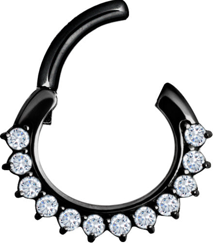 BK 316 JEWELLED CURVED BAR SEPTUM CLICKERS mod. 13