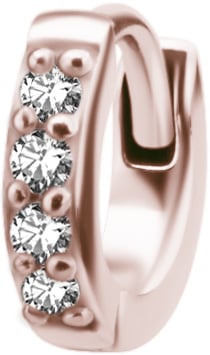 RG 316 HUGGIE HOOP FOR SECOND HOLE (PAIR) 0,8x5mm WH