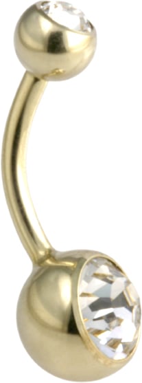GD TT DOUBLE JEWEL NAVEL BANANABELL 5&8mm