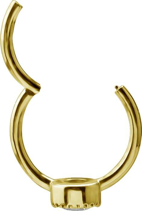 GD 316 HINGED RING SET W. ZIRCONIA 1,2x12mm WH