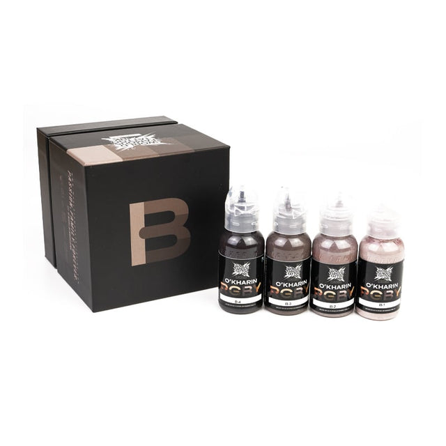 World Famous Limitless Tattoofarbe - Sasha O'Kharin RGBY Blue Set (4 x 30 ml)