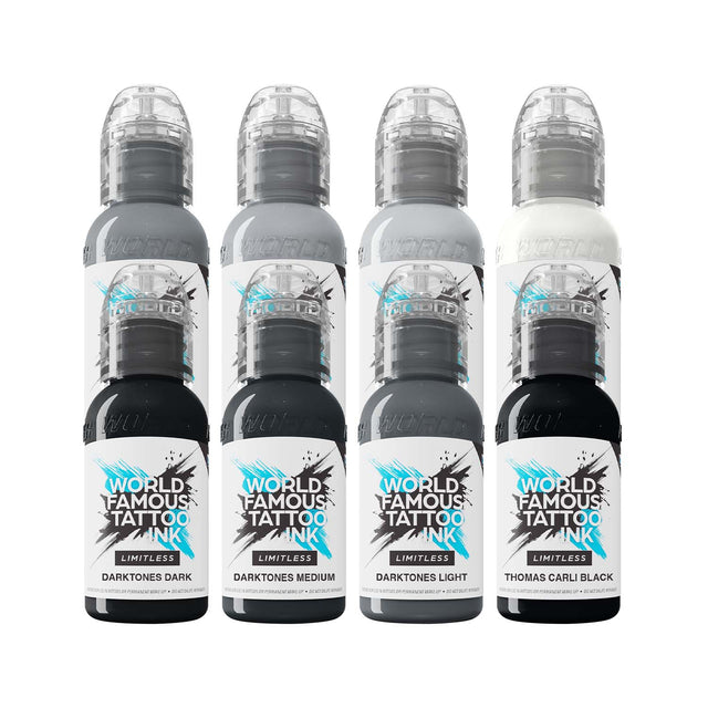 World Famous Limitless Tattoofarbe - Thomas Carli Jarlier Volcanic Tones Set (8 x 30 ml)