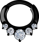 BK 316 JEWELLED CURVED BAR SEPTUM CLICKERS mod 12