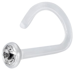 BIOPLAST JEWEL NOSE STUD 1,2mm