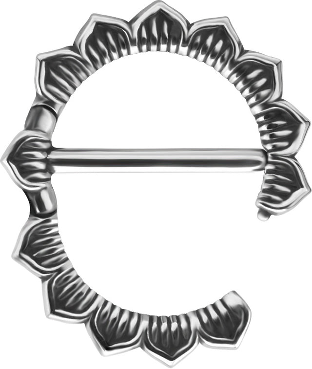 SS 316 DOUBLE HINGE NIPPLE CLICKER RING