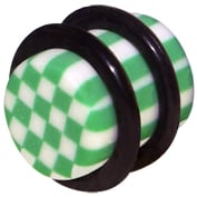 CHEQUERED FIMO PLUGS
