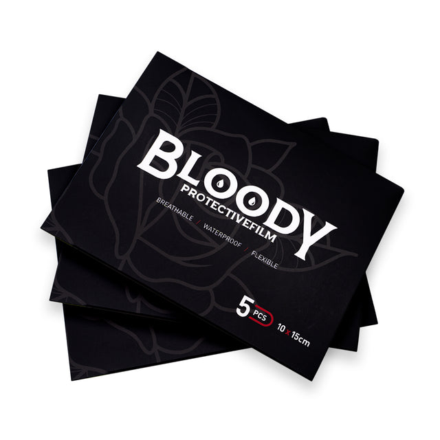Bloody Protective Film - Tattoo Schutzfolie - Einzelpads (10 x 15 cm) 5 St.