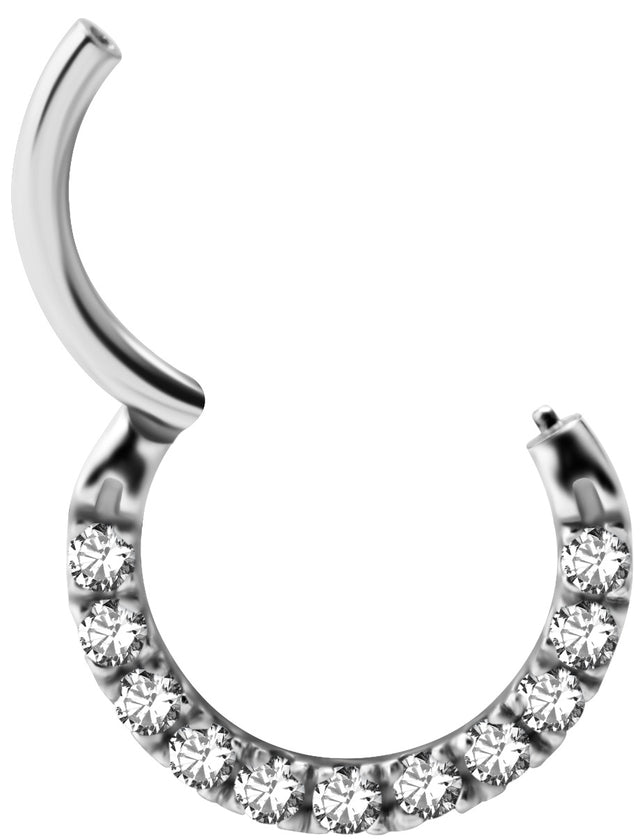 SS 316 HINGED CLICKER SET with Front Jewels