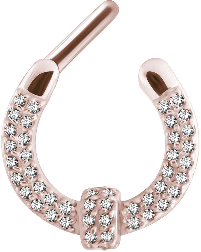RG 316 SEPTUM CLICKERS SWAROVSKI PAVE SETTING