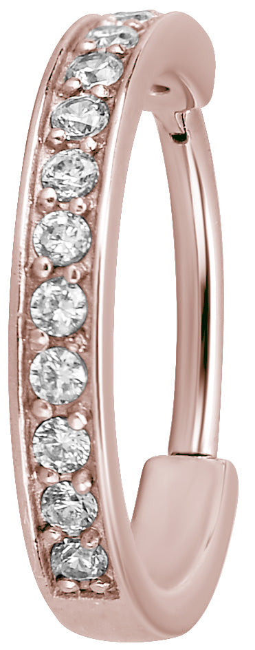RG 316 HINGED RING (SINGLE ROW) SET W. ZIRCONIA