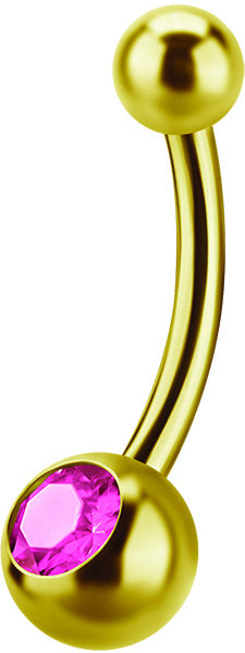 GD 316 6mm JEWEL NAVEL BARBELLS