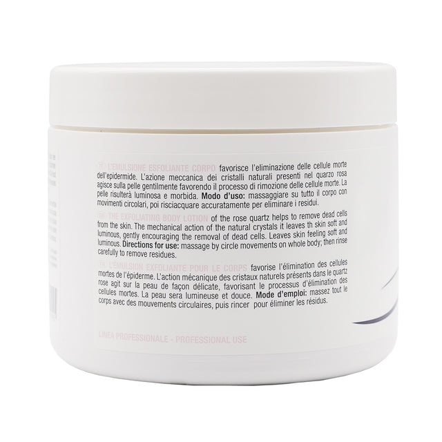 Ro.ial Peeling-Emulsion für den Körper mit Rosenquarz-Extrakt und Tonerde (500 ml)